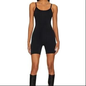 Good American Scuba Strappy Biker Catsuit Onesie Romper Sz. 2